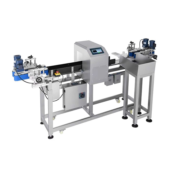 Metal Detector Conveyor Integrated With Automatic Rejection System for Packaging Lines