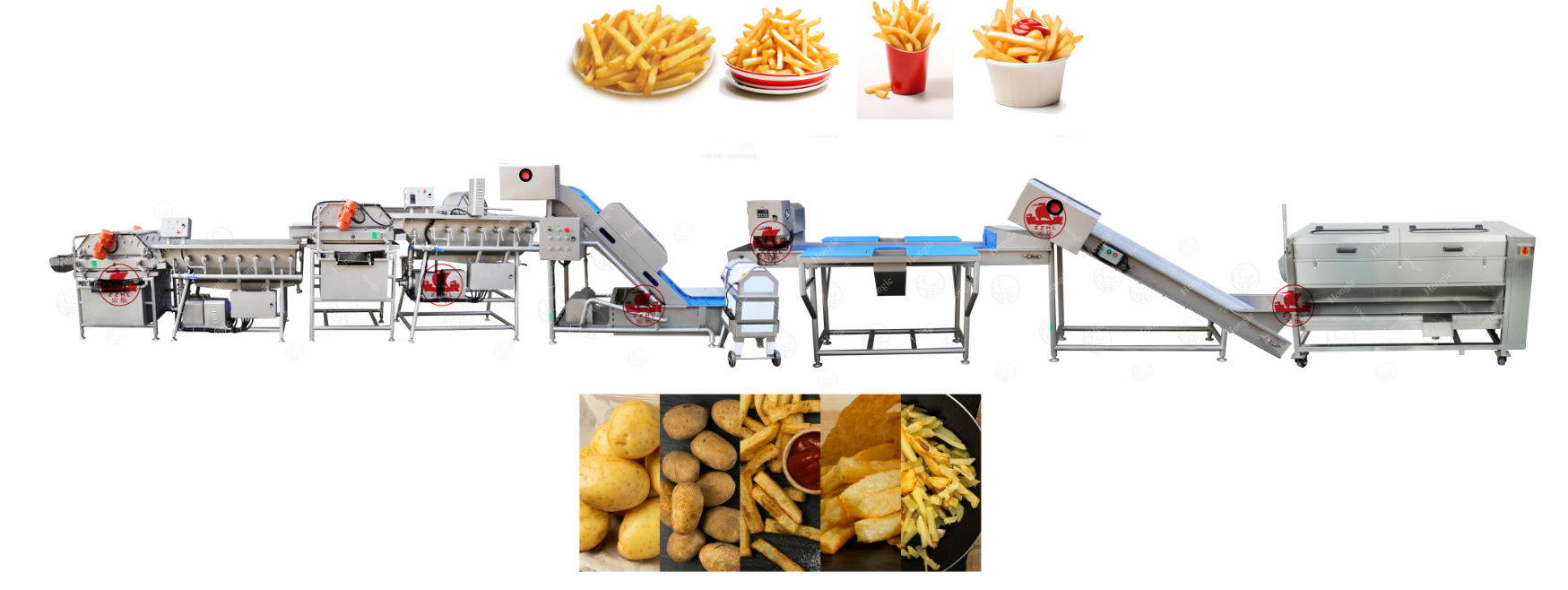 shipping for fully automatic potato chips french fries processing line-2