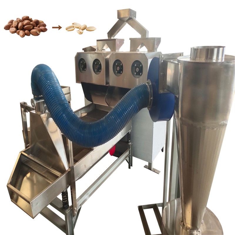 Commercial half-grain peanut peeling machine  Fully automatic peanut processing equipment  