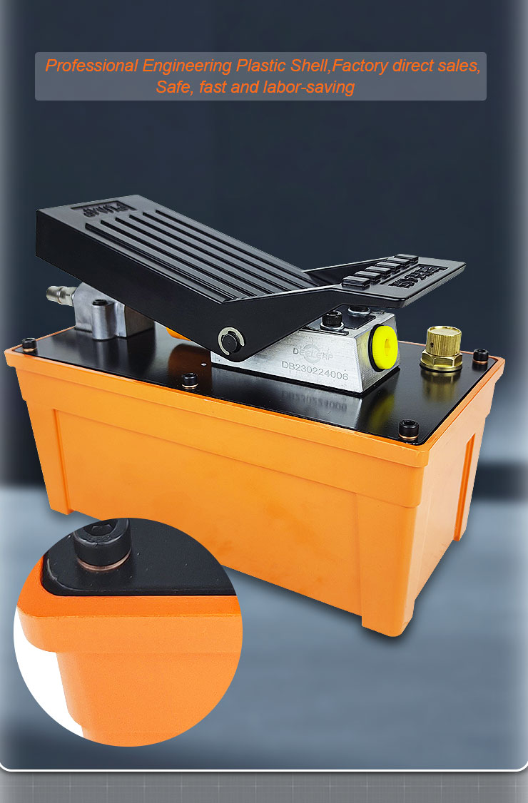 bq da5 pneumatic hydraulic foot pedal air pump with 70 mpa hydraulic pressure for single acting cylinder-4
