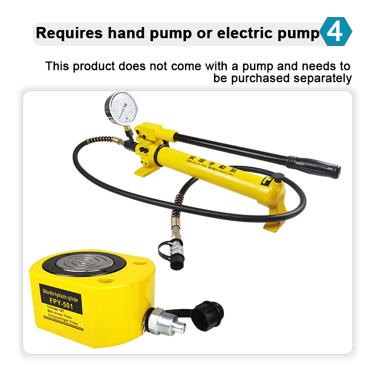fpy 501 50 ton micro hydraulic cylinder mini stroke thin type hydraulic jack-11