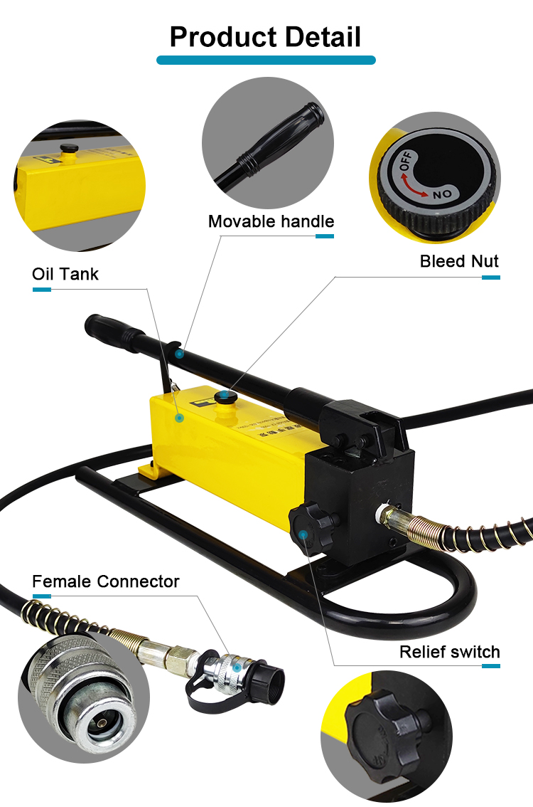 cp 700d hand operated hydraulic pump 700bar single sta piston pump-2