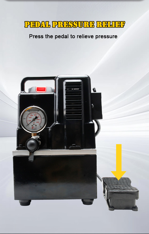 qq 700b portable single action hydraulic pump dc 220v battery power pack-3