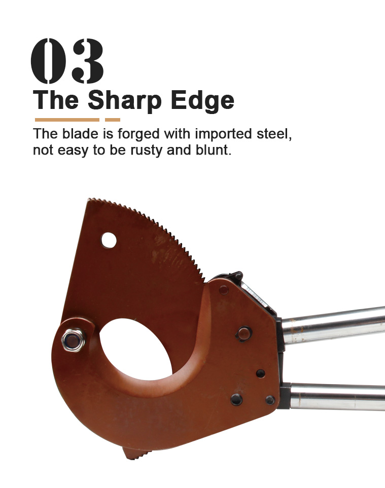 manual cable cutting tool ratchet cable cutter j75-7