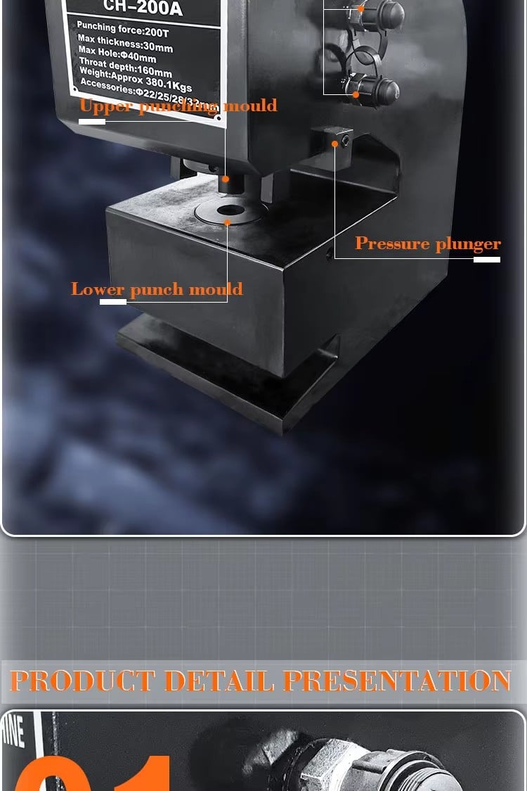 ch 200a 200ton hydraulic punching machine-6