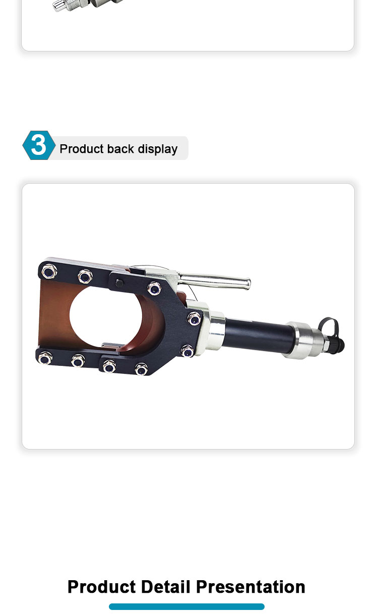 cpc 100h 12 ton hydraulic copper and aluminum armoured cable cutter 100mm-5