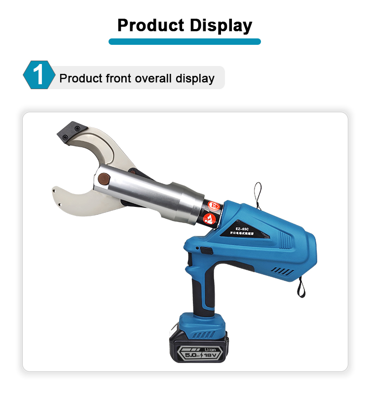 ez 65c cordless battery powered hydraulic cable cutter for dia 105mm armoured cable-5