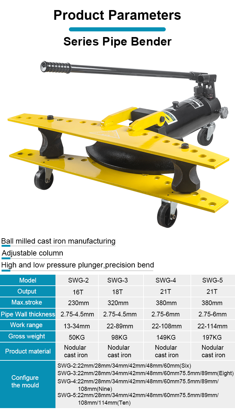 swg 3 manual pipe bender hydraulic pipe bending tool-1