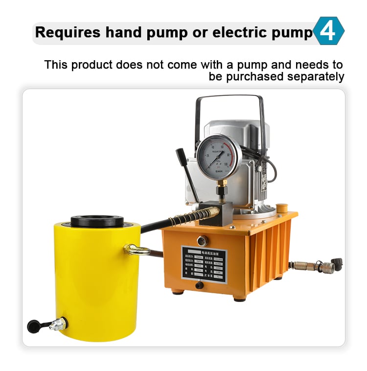 hollow hydraulic cylinder rch 10075 hydraulic pressing machine hollow hydraulic jack-11
