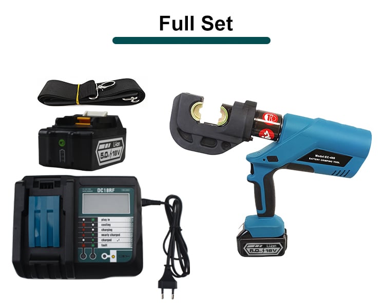 ez 400 cu50 400mm2 battery operated cable crimper electric hydraulic tool for copper connector crimping cordless-3