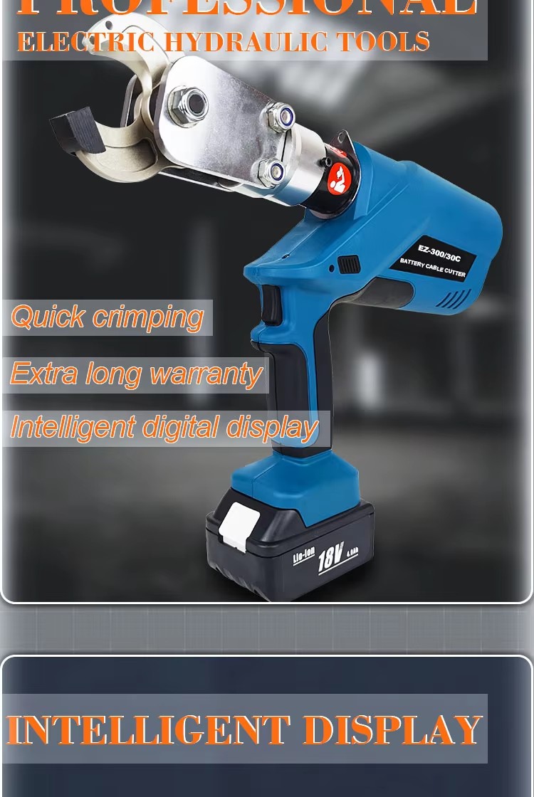 30c cutting crimping 2 in 1 battery electric powered hydraulic tool 30mm cable cutter-3