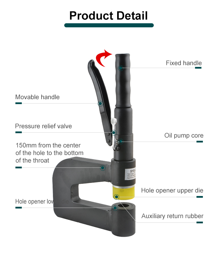 syd 32b portable hydraulic hole opener metal punching tool-5