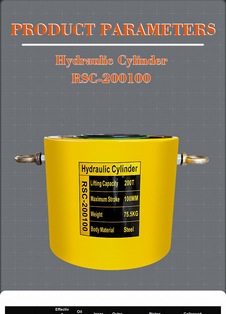 rsc 200100 hydraulic cylinder manufacturers hydraulic jack 200 ton-1