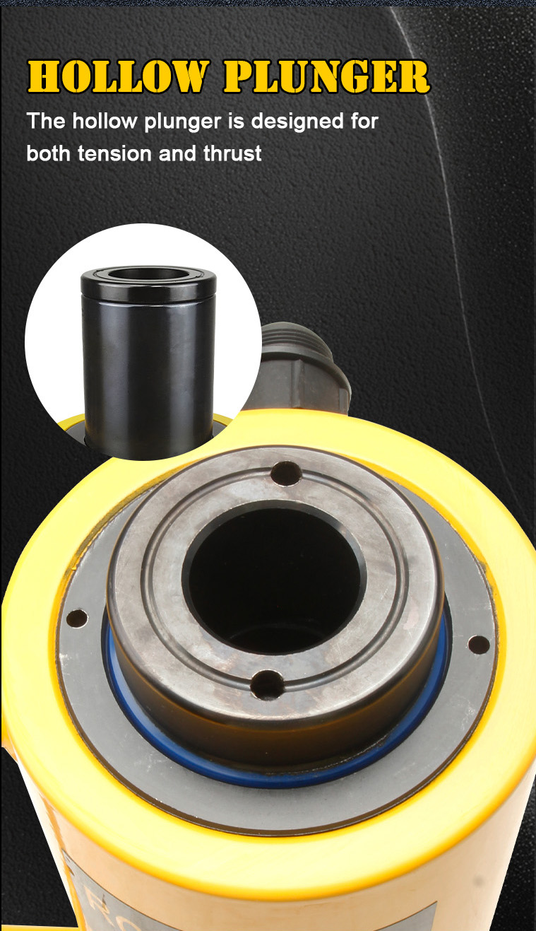 rch 20100d center hole hydraulic jack hollow ram hydraulic plunger cylinder-4