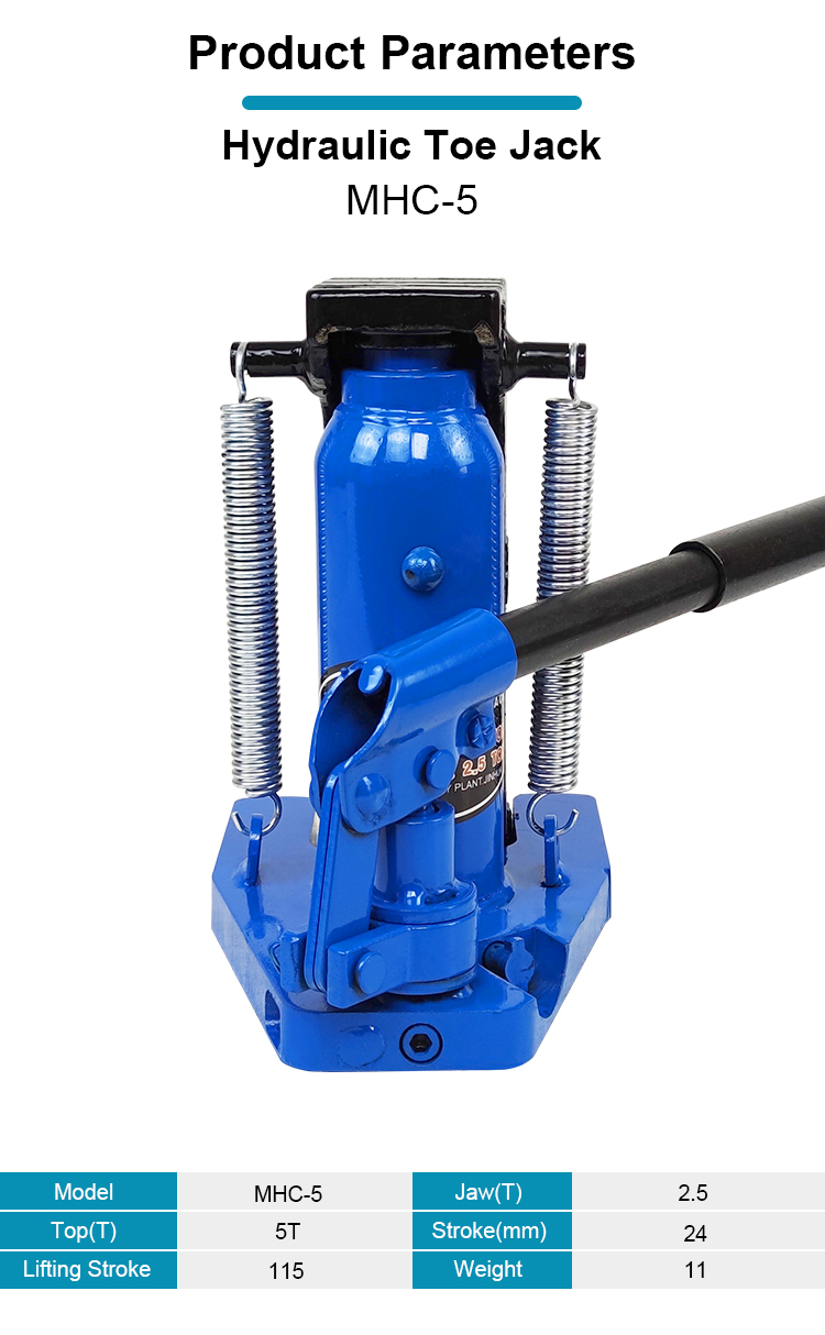 mhc 5 25ton mechanical claw type telescopic hydraulic toe lift jack for sale-1