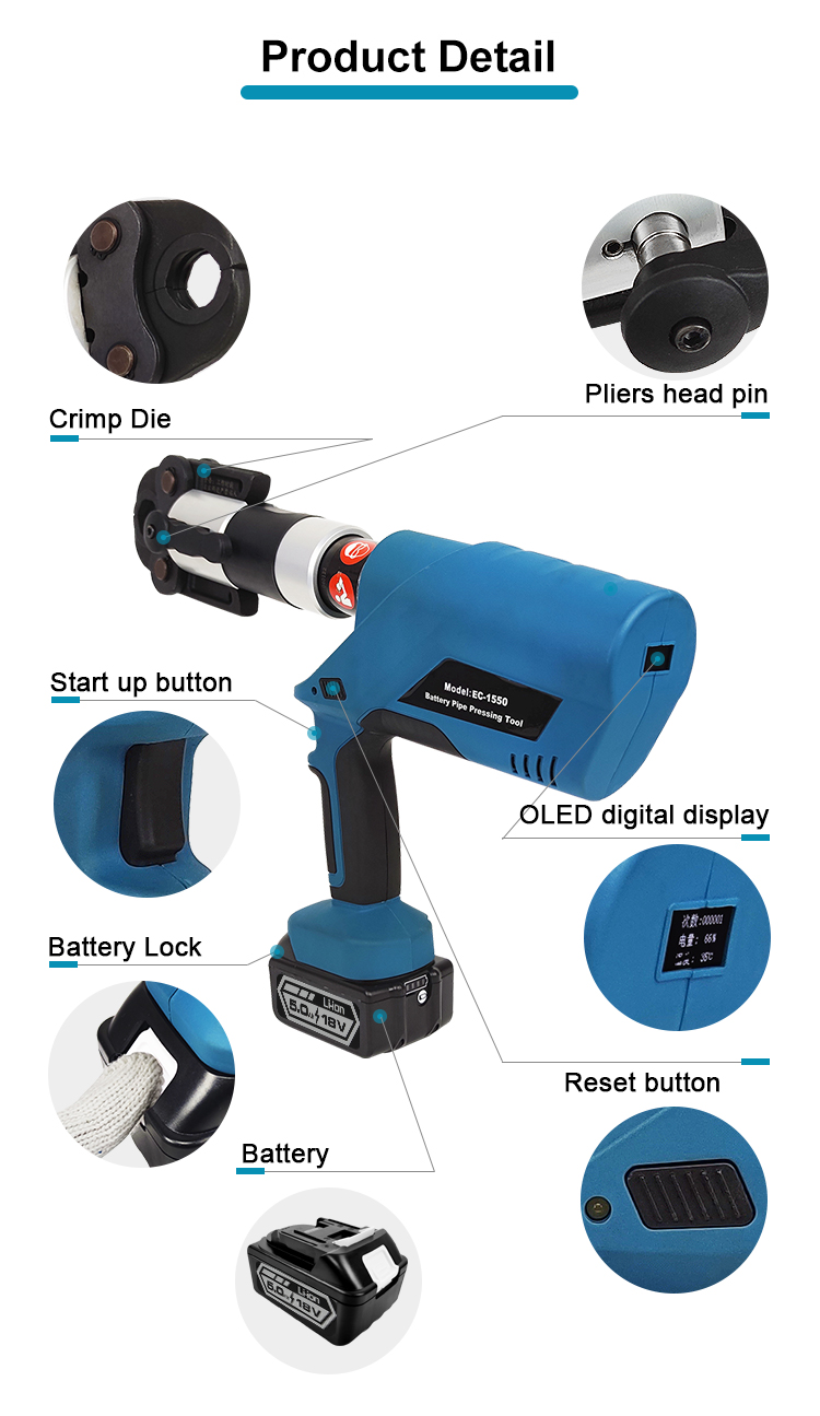 ez 1550 battery powered pipe crimping tool pipe tool price-2