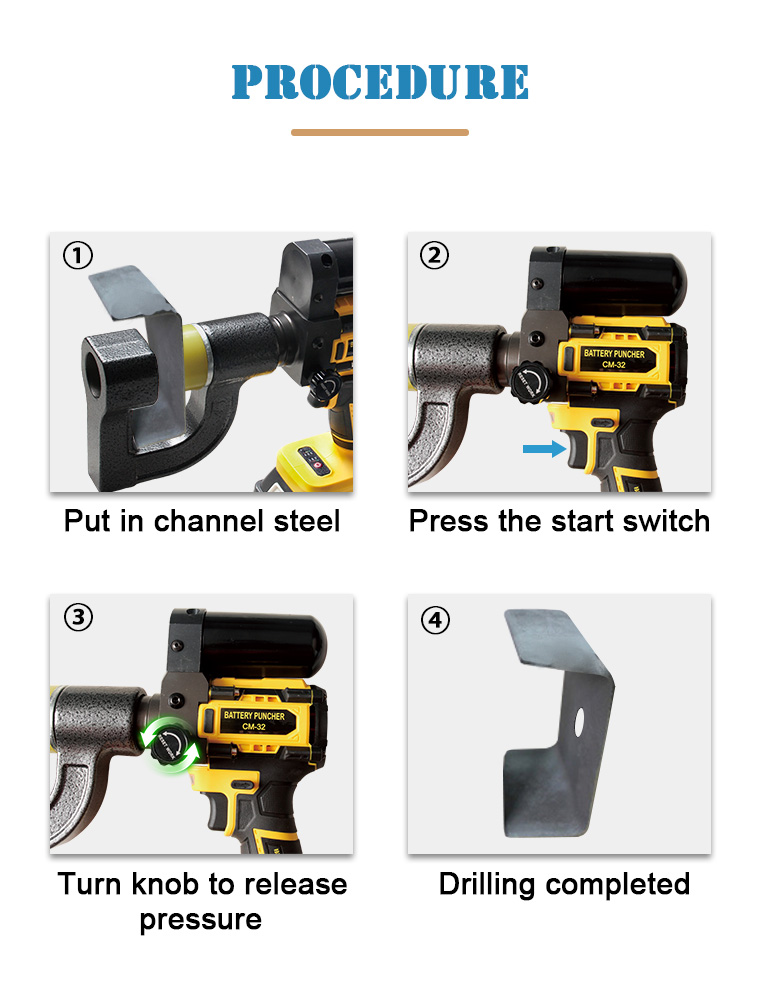 cm 32 rechargeable hydraulic puncher electric hydraulic punching tool-5