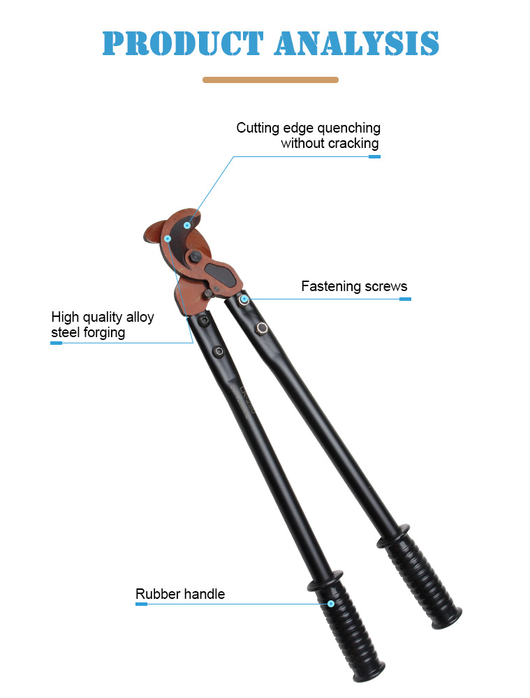 lk 250 ratchet cable cutter 250mm2 t-2
