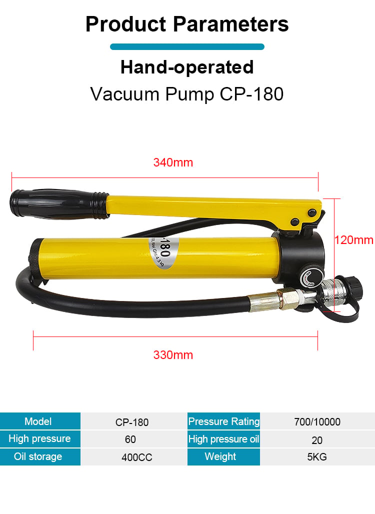 portable cp 180 hydraulic metal manual pump 700 bar high pressure oil pumps food water processing motor power supply machining-1