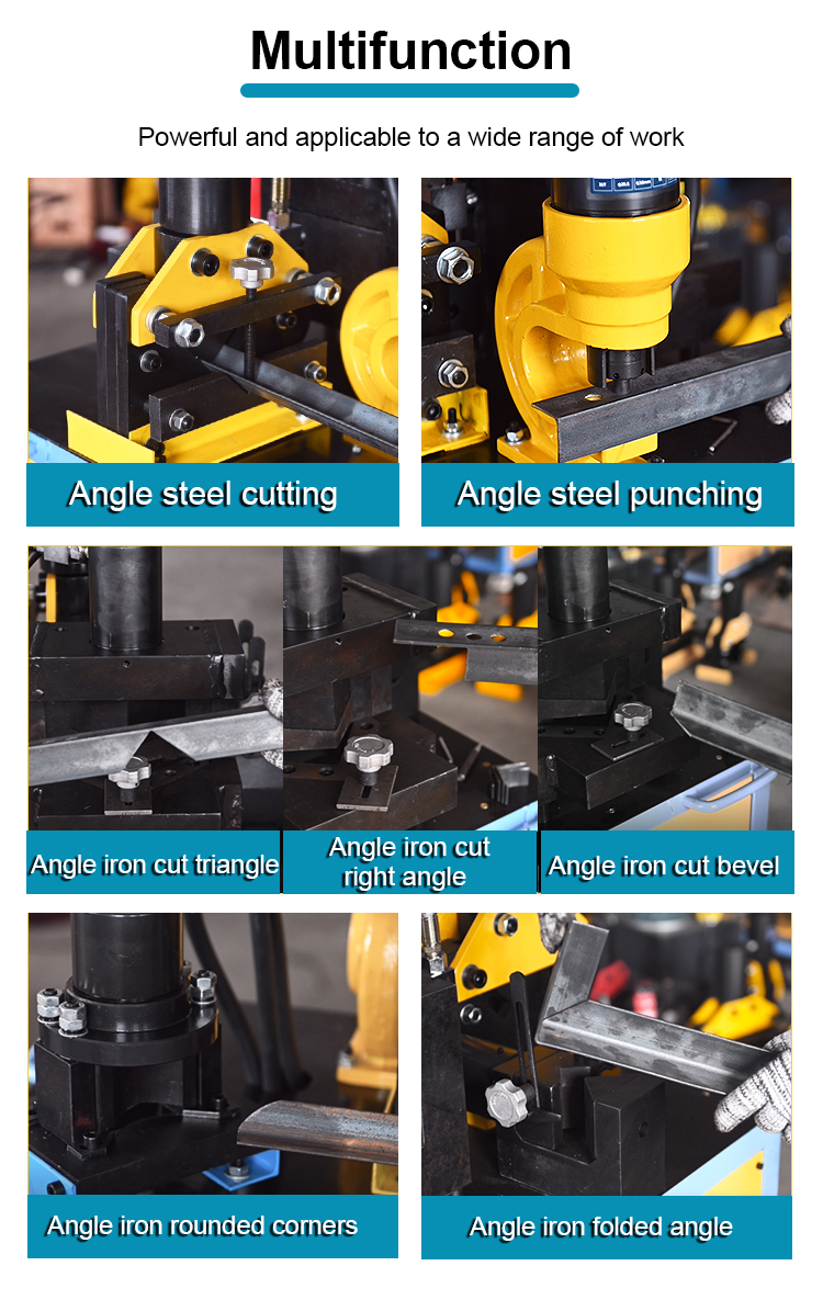 vhb 95 three in hydraulic angle steel cutting punching bending machine-3