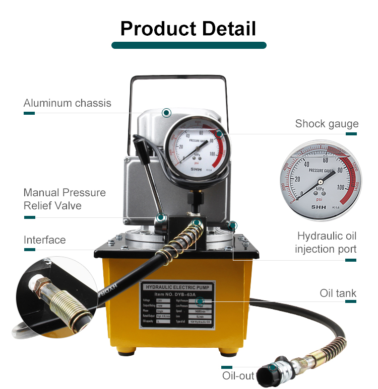 dyb 63a hydraulic electric pump with 700 bar working pressure-3