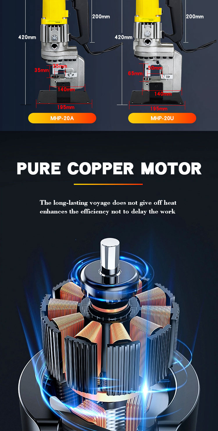 mhp 20 12 horsepower electric hydraulic hole puncher-4