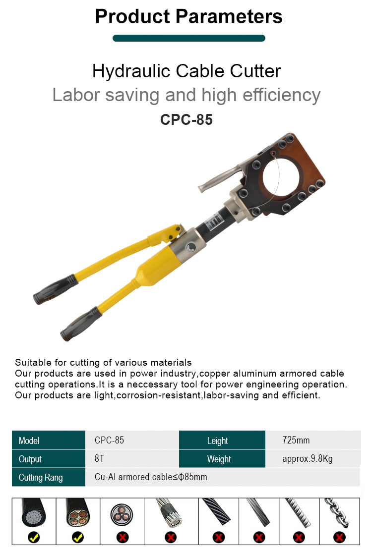 cpc 85 portable hydraulic cu al cable cutter-1