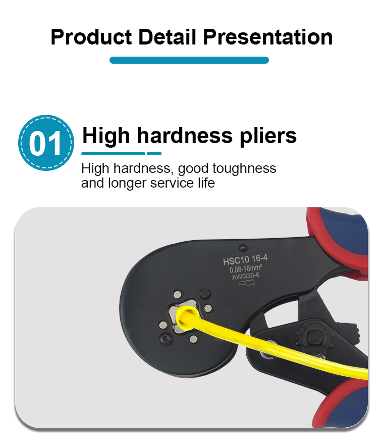 hsc10 16 4a 008 16mm2 26 5awg hand crimping pliers crimper tool end sleeve connectors precision electrical clamps-7