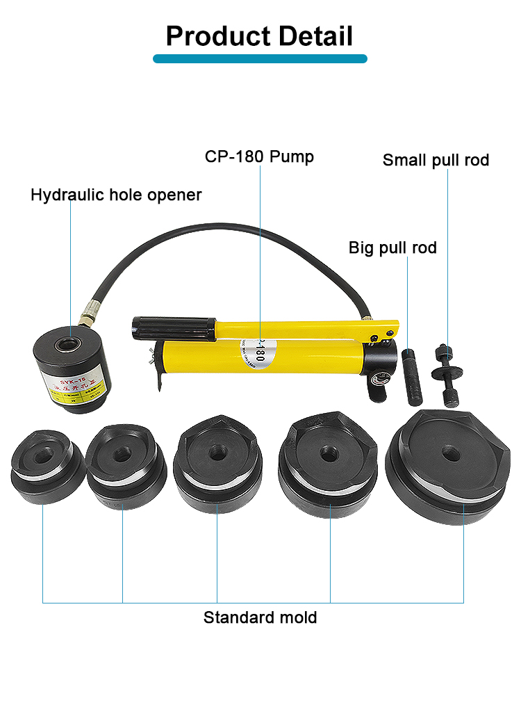 63 114mm hydraulic hole digger syk 15 hydraulic hole punch tool hydraulic knockout tool hydraulic hole puncher-2