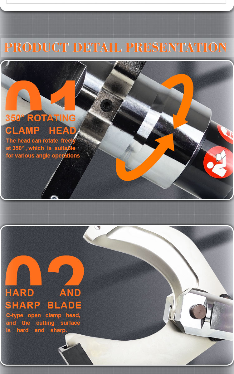 ez 135c 20t portable electric hydraulic cable cutter battery powered cutting tools312-8