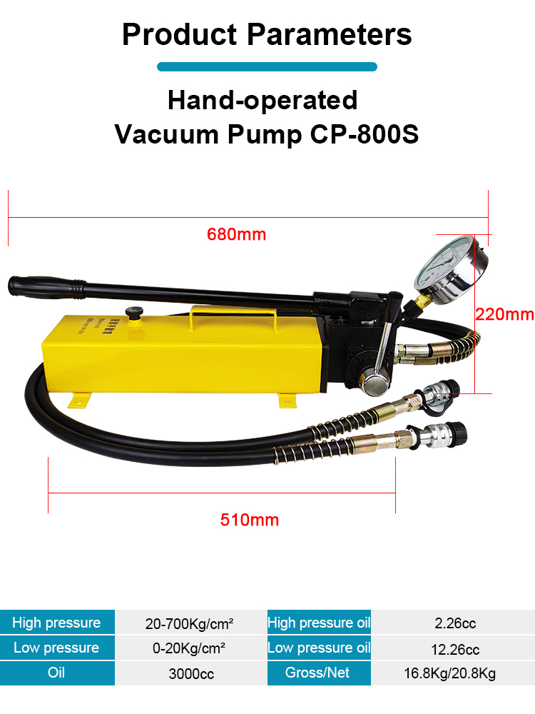 cp 800s heavy duty hand operated hydraulic pump double acting manual pump-1