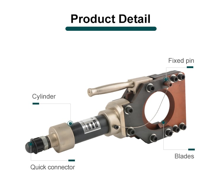 cpc 75h 8 ton hydraulic copper and aluminum armoured cable cutter tool-4