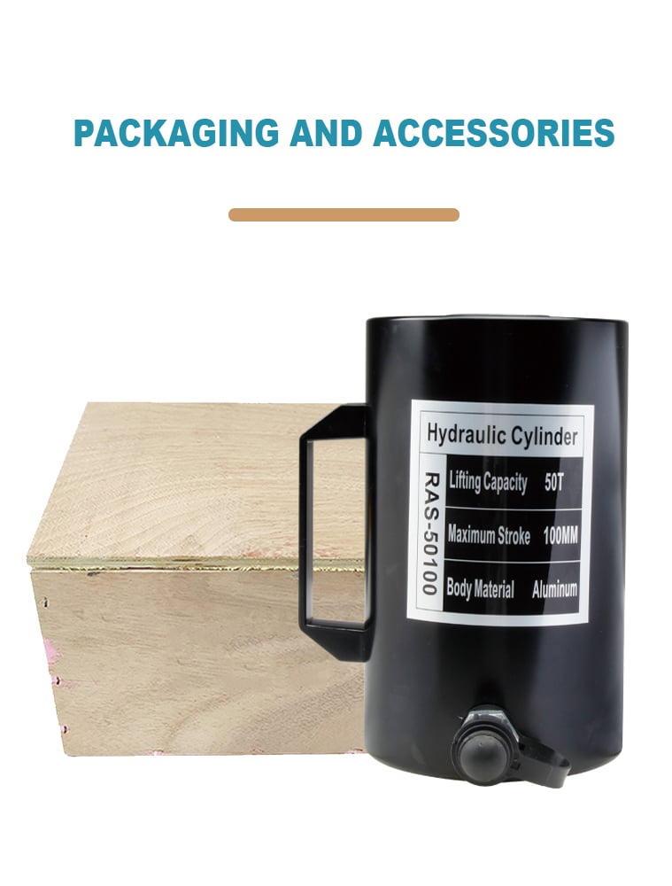 ras 50100 single acting 50 ton stroke 100mm aluminum hydraulic cylinder-10