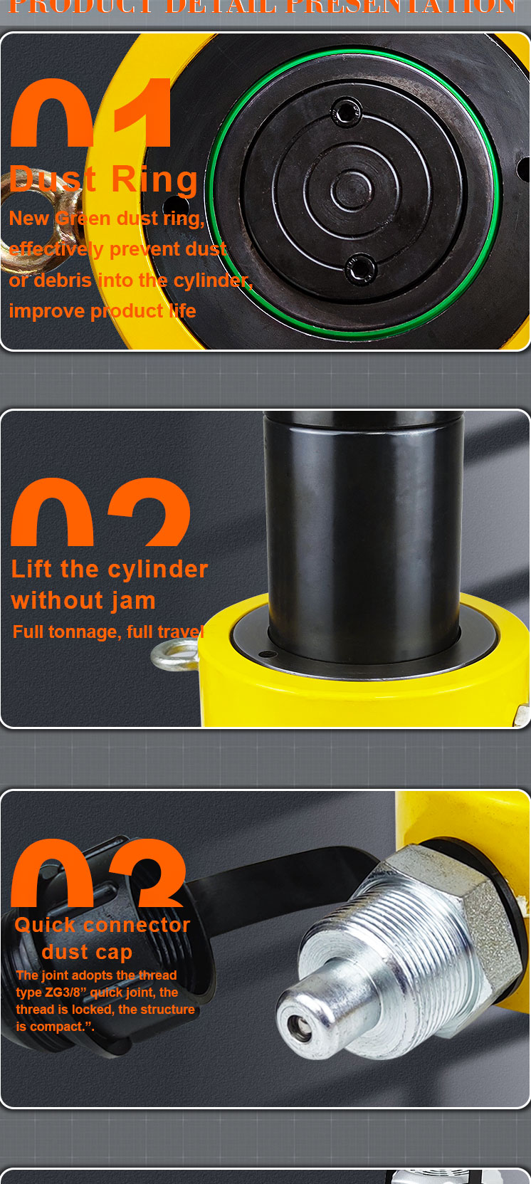 rsc 150150 hydraulic cylinder manufacturers hydraulic jack 150 ton-7