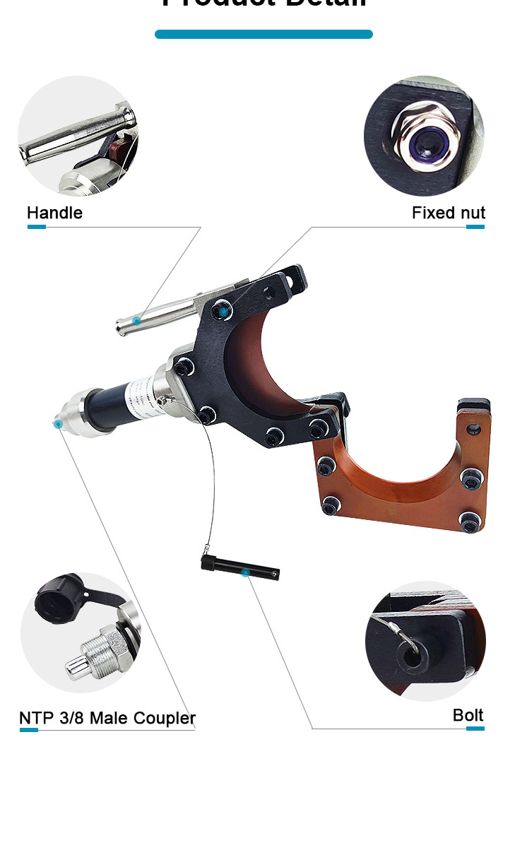 cpc 100h 12 ton hydraulic copper and aluminum armoured cable cutter 100mm-2