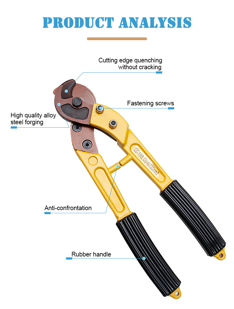cc 100l ratchet cable cutter 100mm2 hand tools product-2