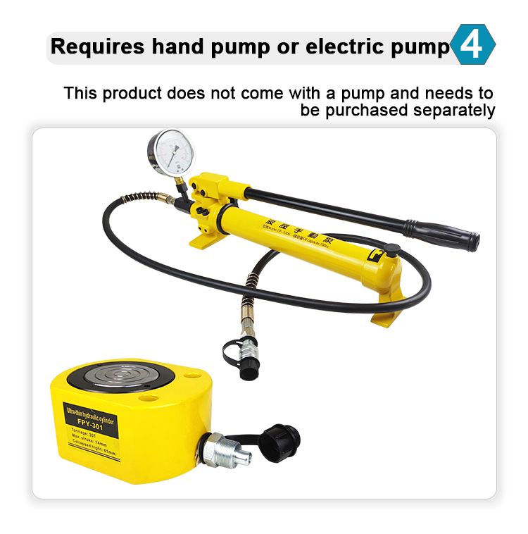 thin type hydraulic oil cylinder separate jack hydraulic cylinder fpy 301-11