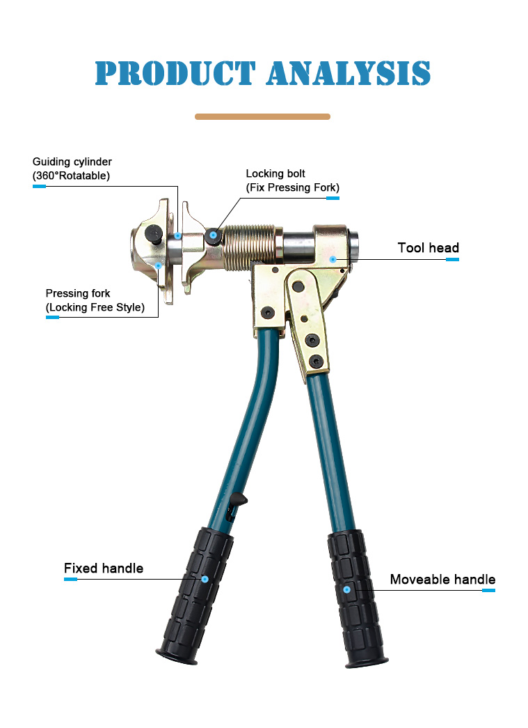 ld 1632f hydraulic pipe pressing tool hand pipeline tool copper aluminum tube hydraulic tube pex tool-3