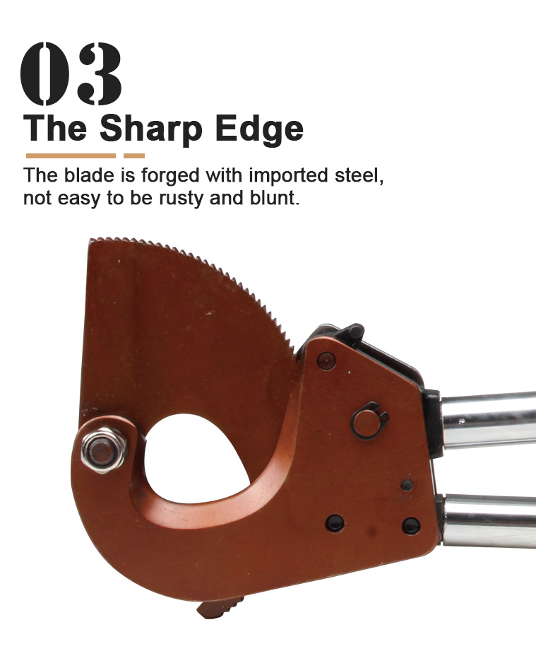 j40 power construction machines and tools hand ratchet cable cutter for copperaluminum cable544-7