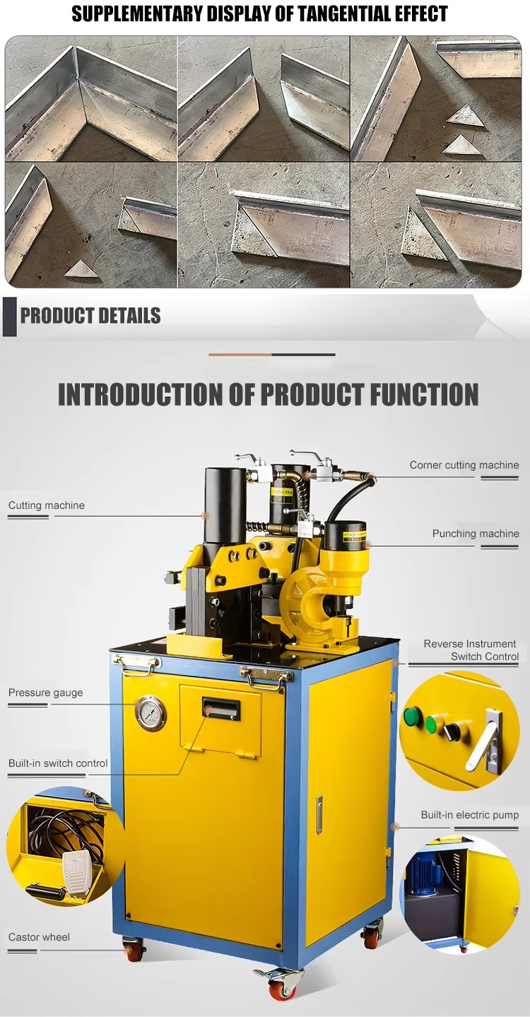 three in one hydraulic busbar processing machine vhb 75-4