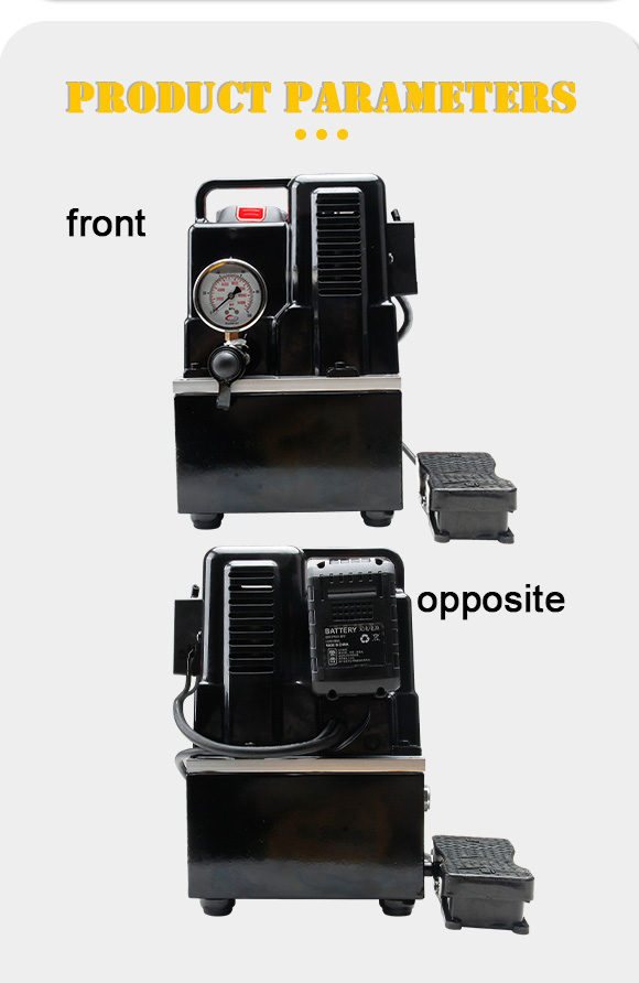 qq 700b portable single action hydraulic pump dc 220v battery power pack-10