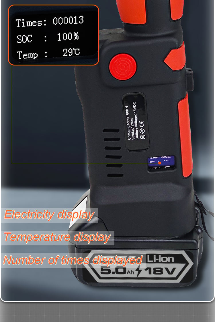 ls 300 6t 300mm2 electric battery powered cable hydraulic crimping tool152-4