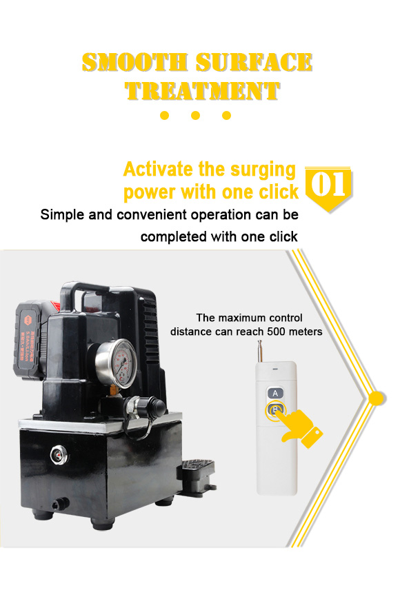 qq 700b portable single action hydraulic pump dc 220v battery power pack-13