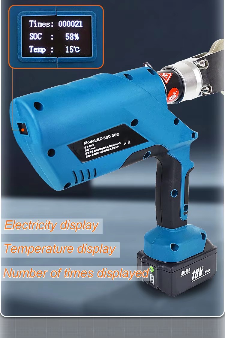 30c cutting crimping 2 in 1 battery electric powered hydraulic tool 30mm cable cutter-4