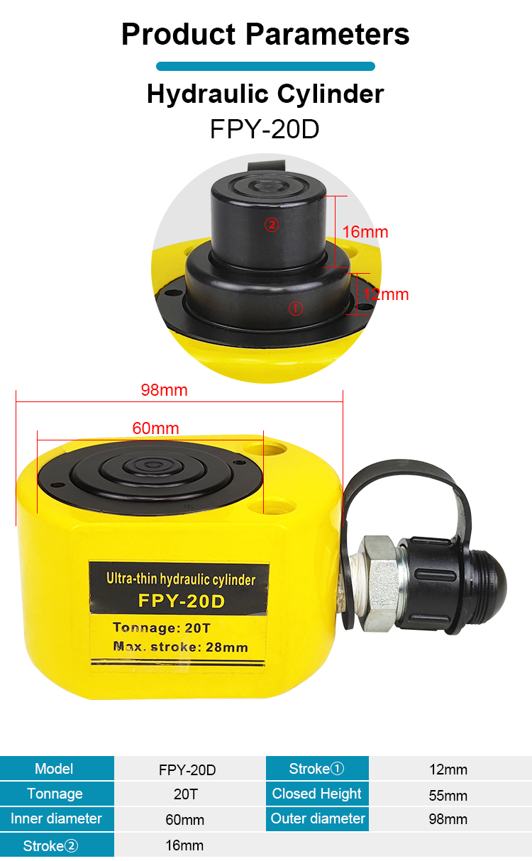 fpy 20d 20ton multi stage hydraulic cylinder jack price-1