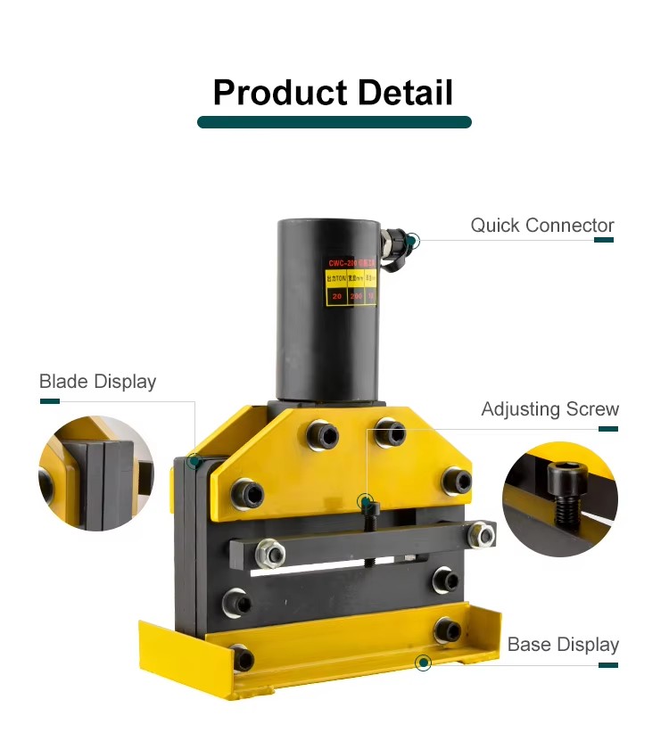 cwc 200 hydraulic copper busbar cutting machine 200mm-4