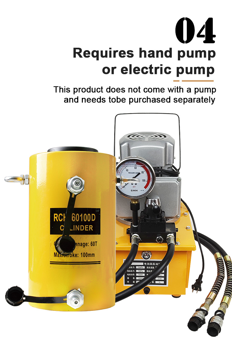 rch 60100d 60 ton double acting hollow plunger cylinder 60ton stroke 100mm-11