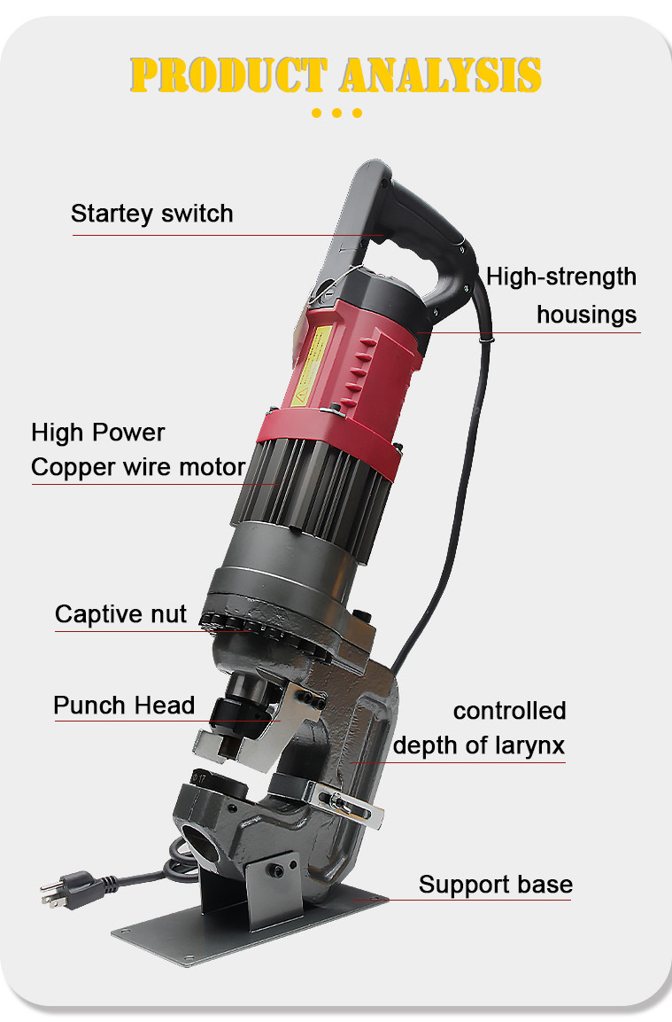 lz 25 channel portable electric hydraulic punch tool angle steel puncher-6