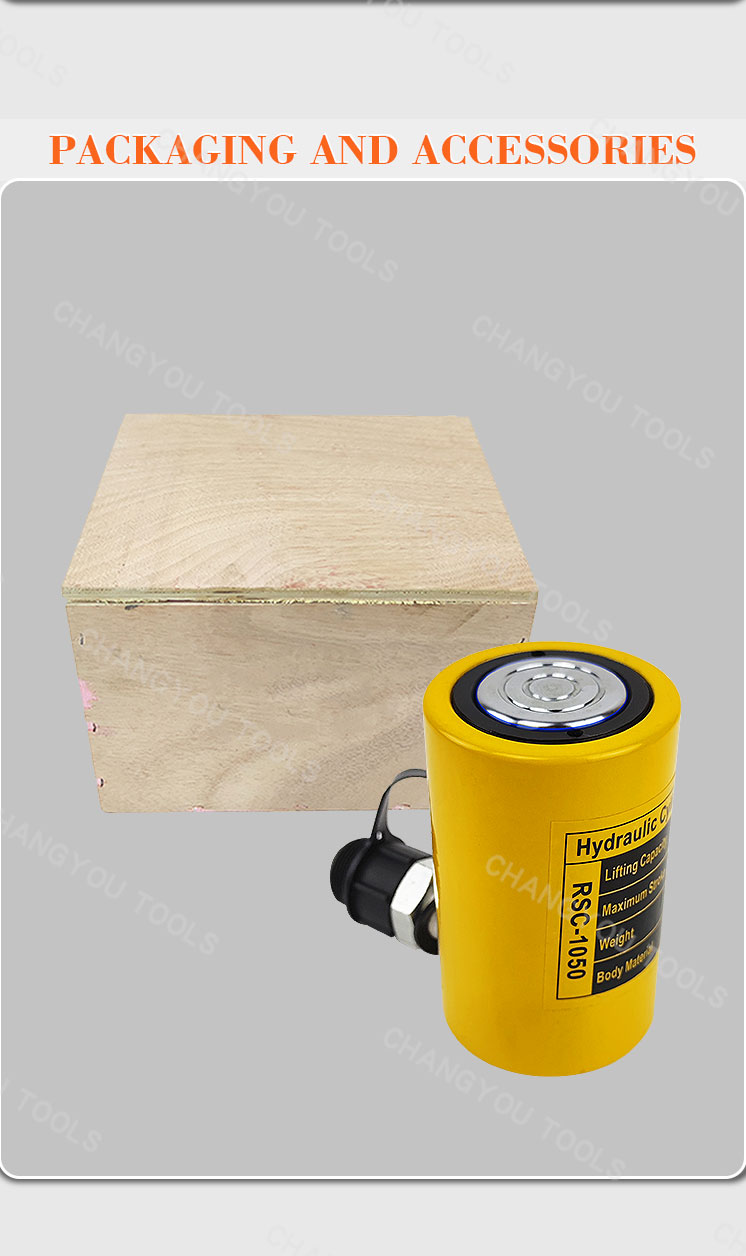 short type rsc 1050 output 10t stroke 50mm hydraulic cylinder for lifting-9