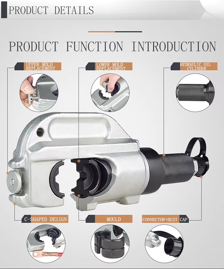 manual hydraulic wire cable lug crimping tools ep 510h-3